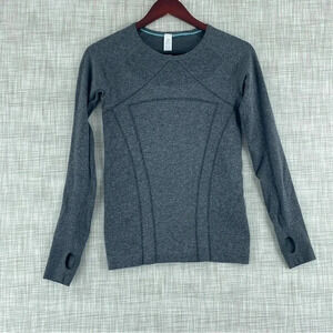 Ivivva Womens Size 14 Gray running long sleeve shirt 3509